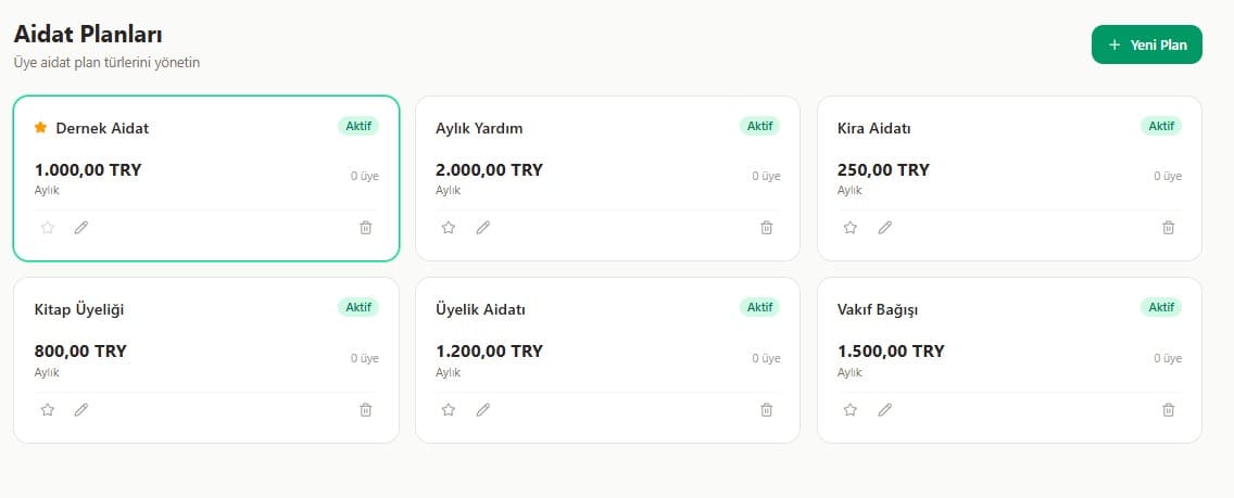 Aidat takip sistemi