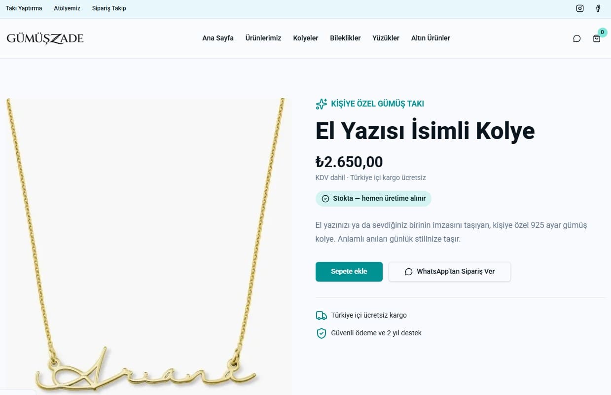 E-ticaret yazılımı ürün detay yönetimi