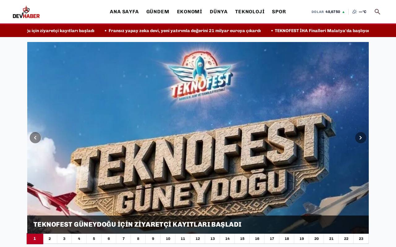 Dev Haber web tabanlı platform projesi