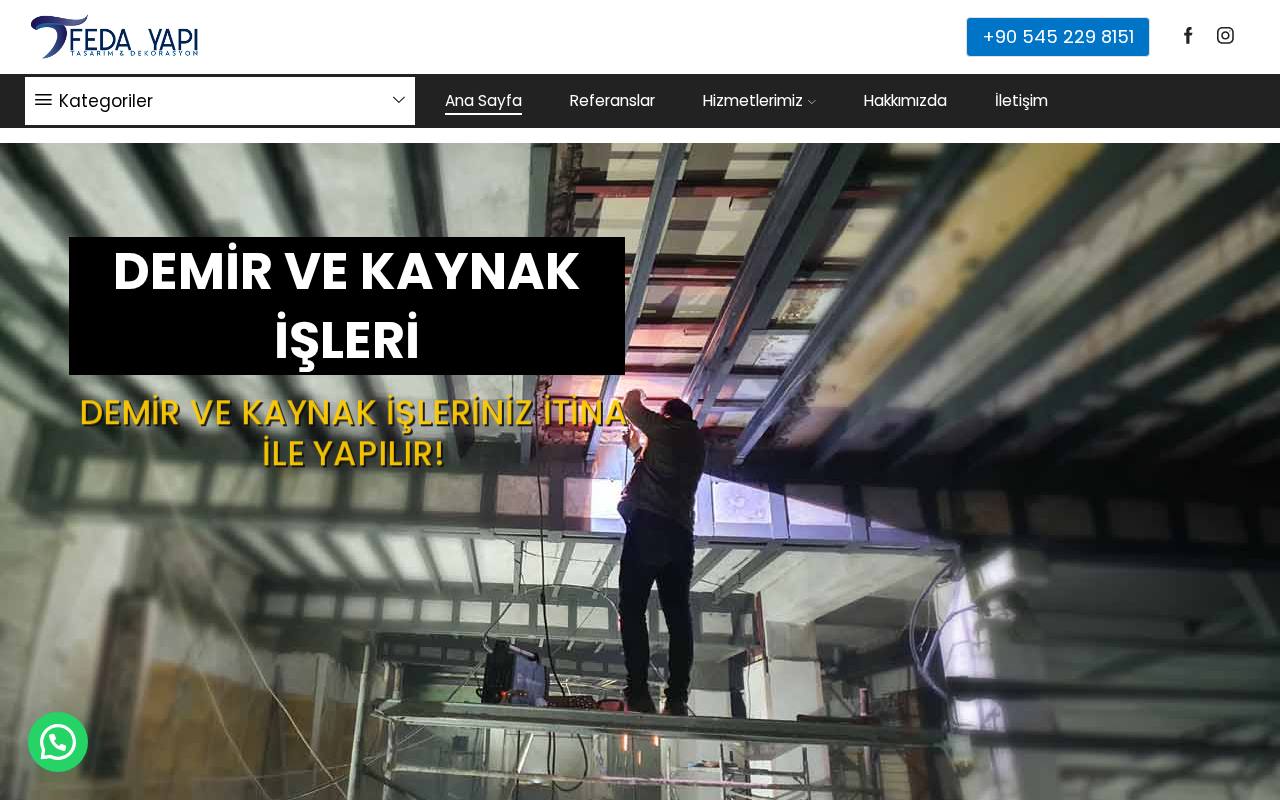 Feda Yapı kurumsal web sitesi projesi