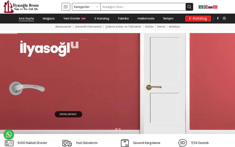 İlyasoğlu Bronz kurumsal web sitesi projesi