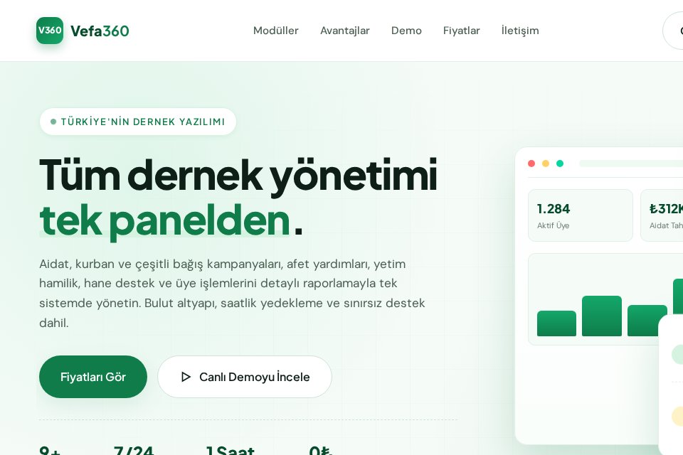 Vefa 360 web sitesi