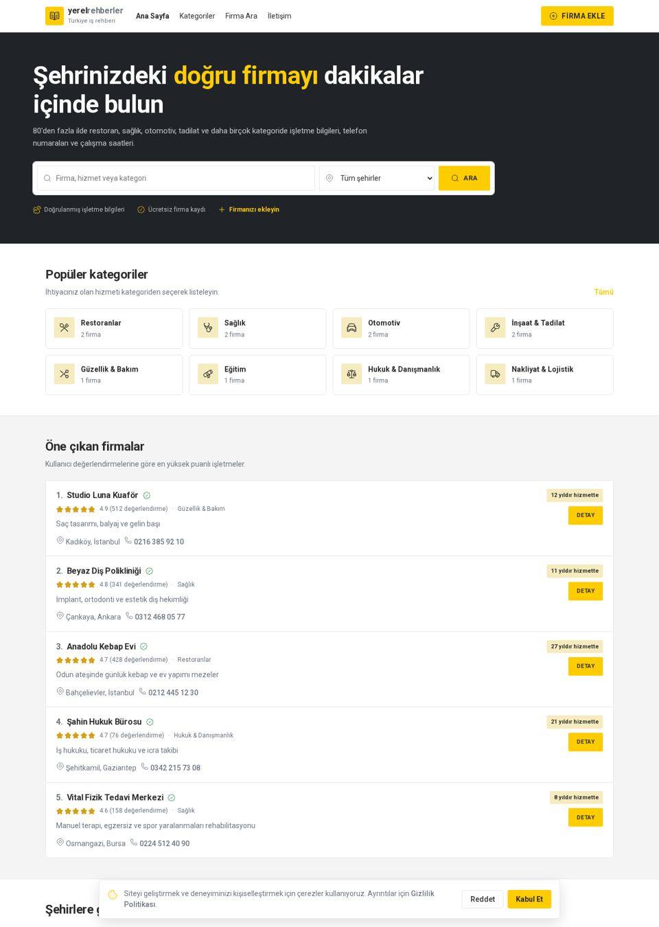 Yerel Rehberler web tabanlı platform projesi